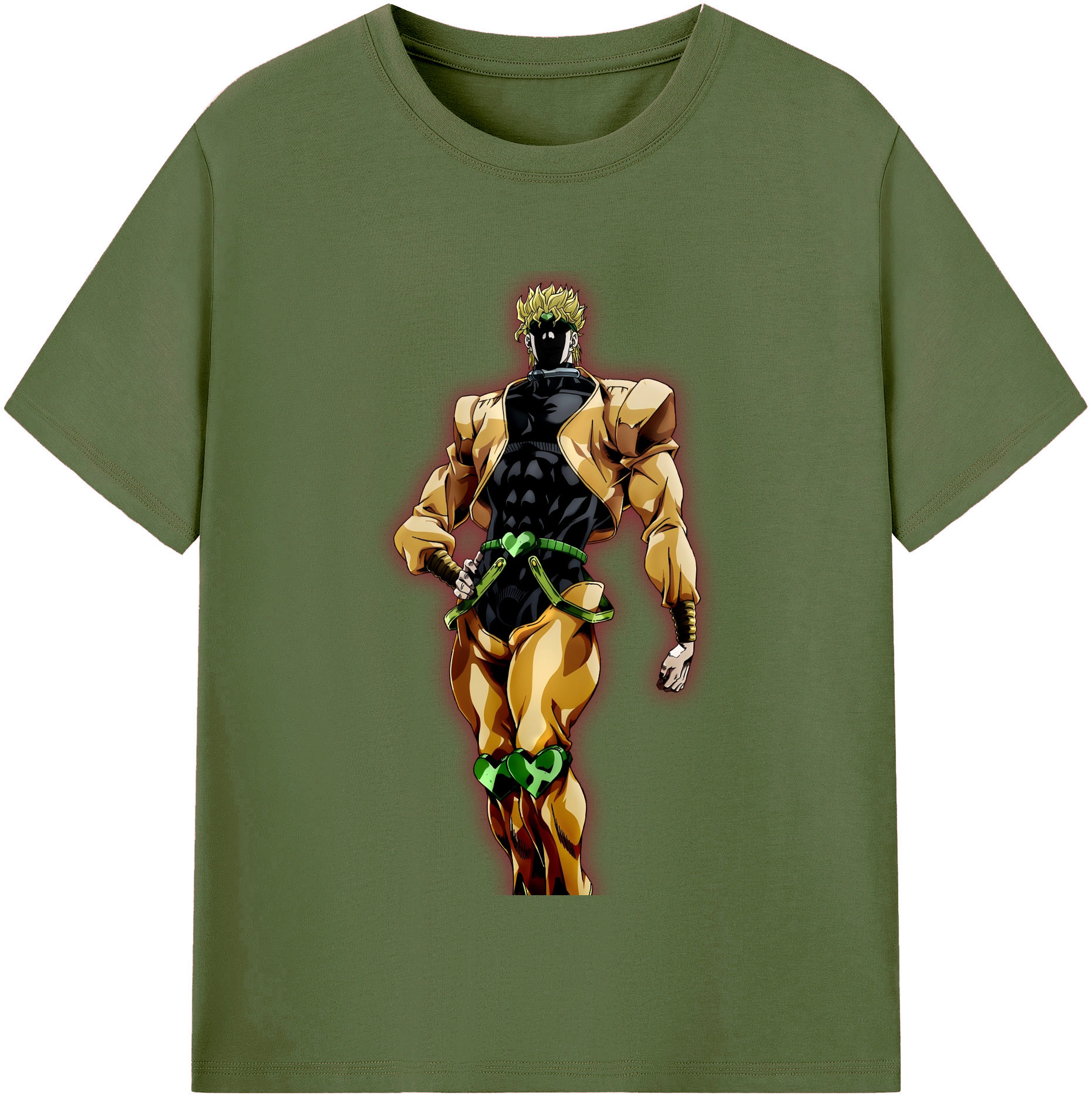 （画像用） ジョジョの奇妙な冒険 ディオ?ブランドー JoJo's Bizarre Adventure Dio Brando 綿100％半袖Tシャツ（フロントプリント）
